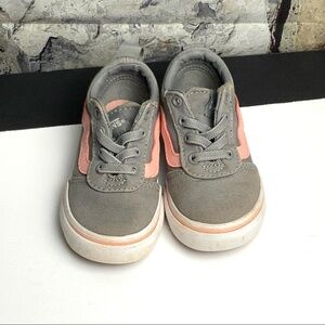 Vans Gray/Pink Slip-On Sneakers Infant Girl 5